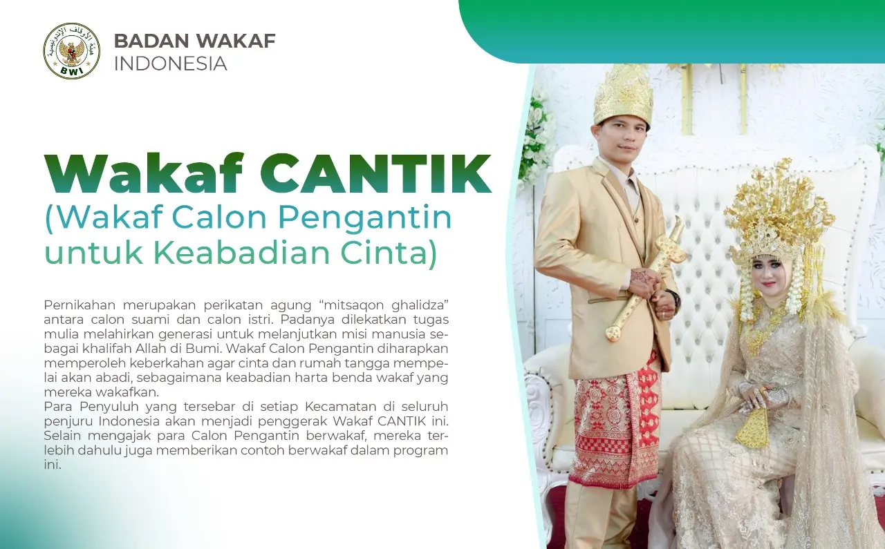 Wakaf Cantik (Wakaf Calon Pengantin untuk Keabadian Cinta)